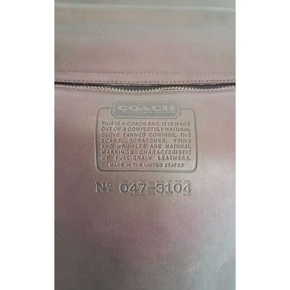 Coach Leather Lexington Briefcase Messenger Bag Mahogany VTG 1990 #J4150